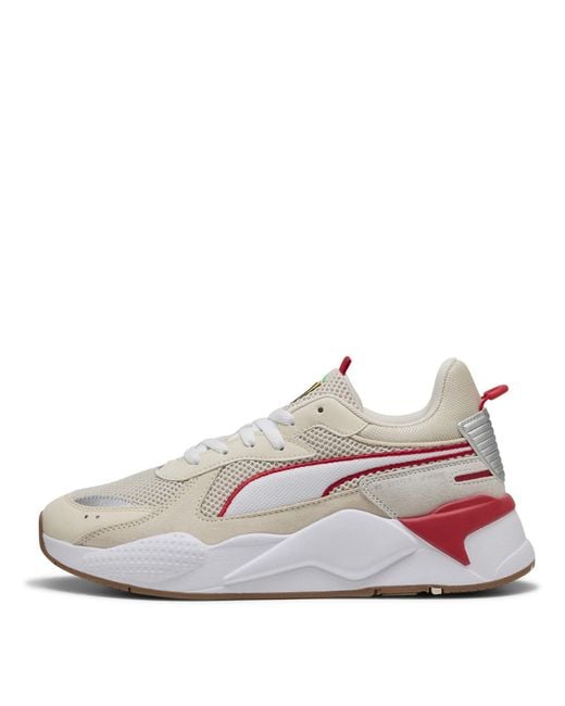 PUMA White Ferrari Rs X Low Top Trainers for men