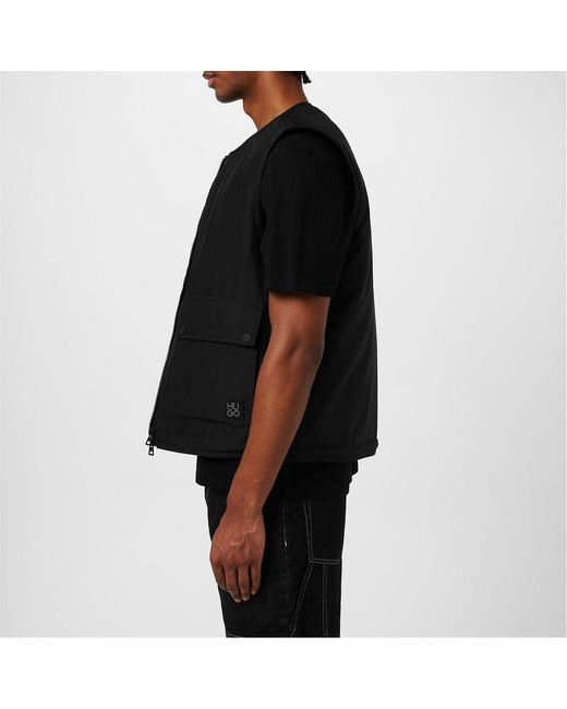 HUGO Black Bontino Vest Regular Fit Short for men