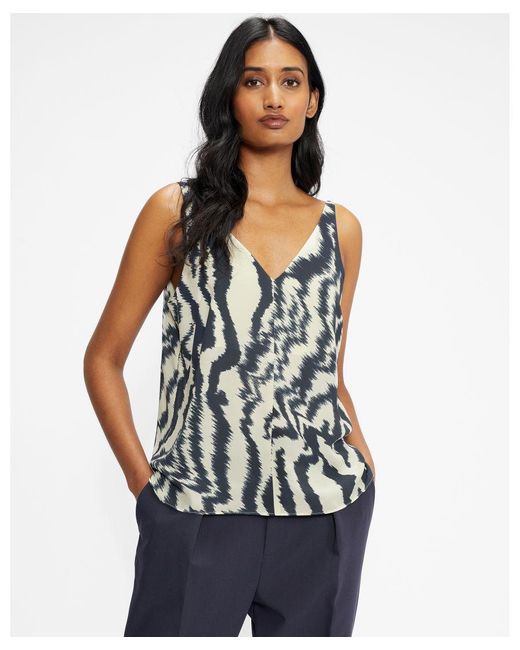 Ted Baker Blue Mkenzie Printed Cami Top