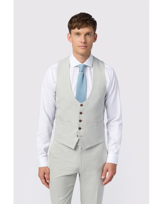 Antique Rogue Gray Single Breasted Five Button V-Neck Slim Fit Suit Waistcoat for men