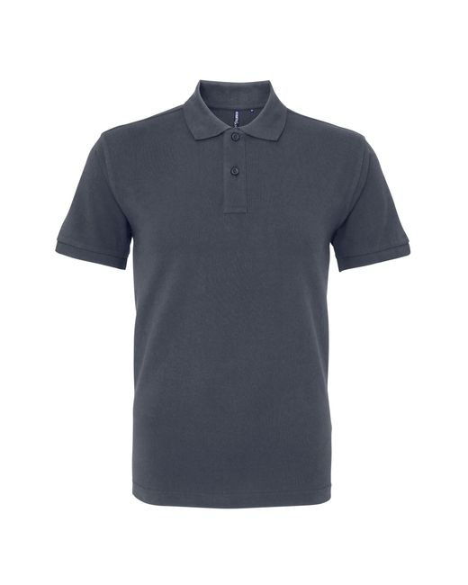 Asquith & Fox Blue Organic Classic Fit Polo Shirt (Graphite) for men