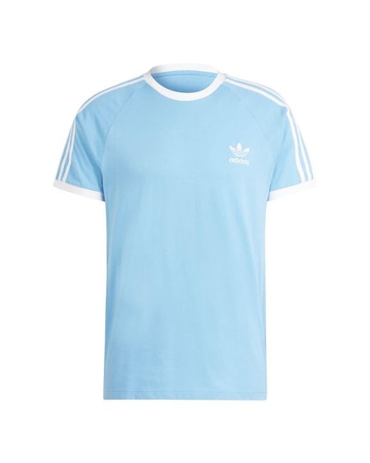 Adidas Originals Blue Adicolor Classics 3 Stripes T-Shirt for men