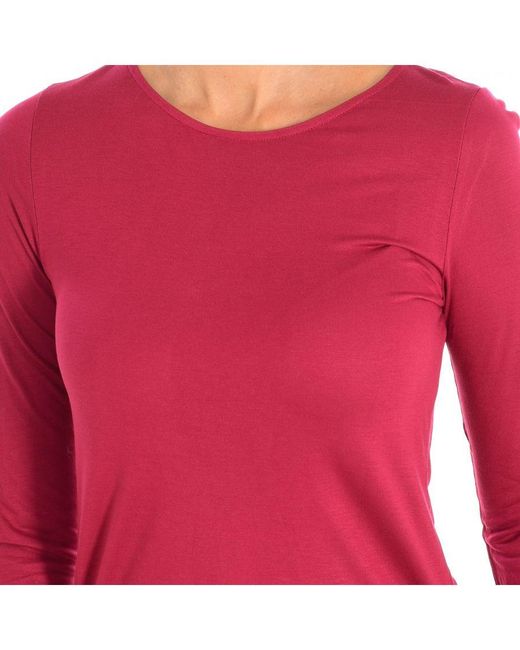Benetton Red Long Sleeve Round Neck Dress 3I65E1B75