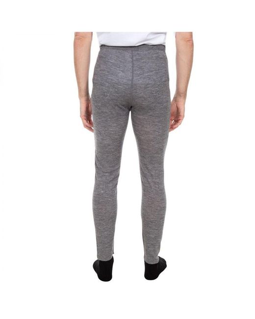 Trespass Gray Oliver Thermal Bottoms (Dark Marl) for men