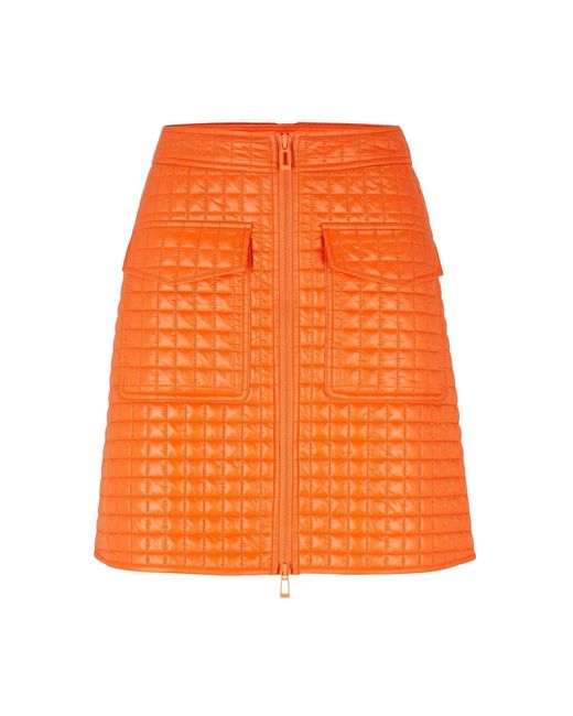 HUGO Radoje-1 Gewatteerde Minirok (rood) in het Orange