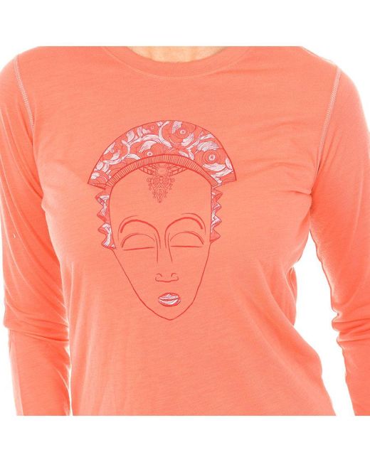 Buff Red Long Sleeve T-Shirt For Outdoor Sports Bf11500