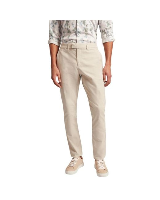 Ted Baker Natural Batford Core Stone Chino Trousers for men