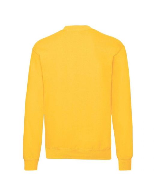 Fruit Of The Loom Yellow Classic 80/20 Set-In Sweatshirt (Sunflower) for men