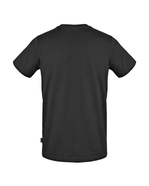 Aquascutum Black Lettering Cotton T-Shirt for men