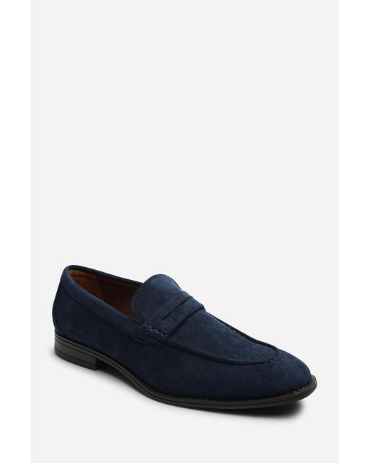 Where's That From Blue Gavin Suede Slip On Penny Loafer for men