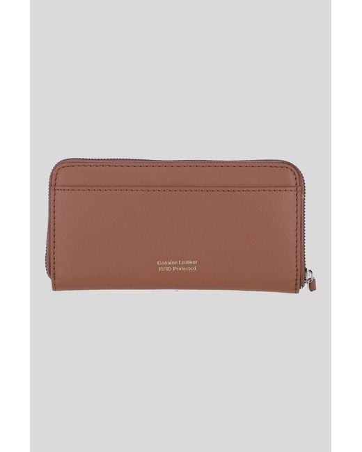 Ashwood Leather Brown Classic Zip Around Note And Coin Purse