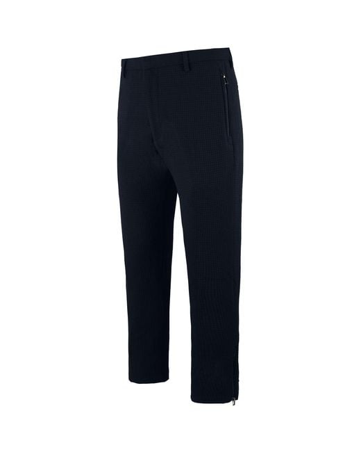 Armani Blue Emporio Slim Fit Waffle Trousers for men