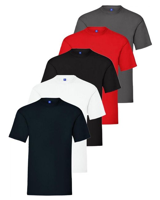 Kruze By Enzo Kruze | Crew Neck T-shirts (5-pack) in het Blue voor heren