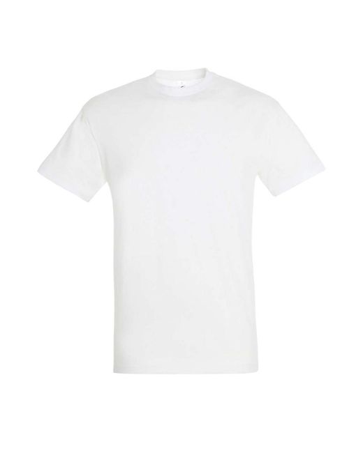 Sol's White Regent Short Sleeve T-Shirt (Absolute) Cotton for men