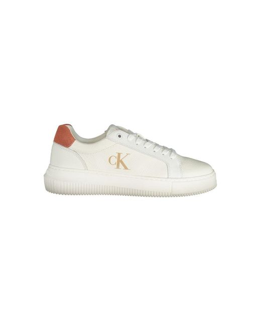 Calvin Klein White Plattform-Sneaker Stil Yw0Yw00323