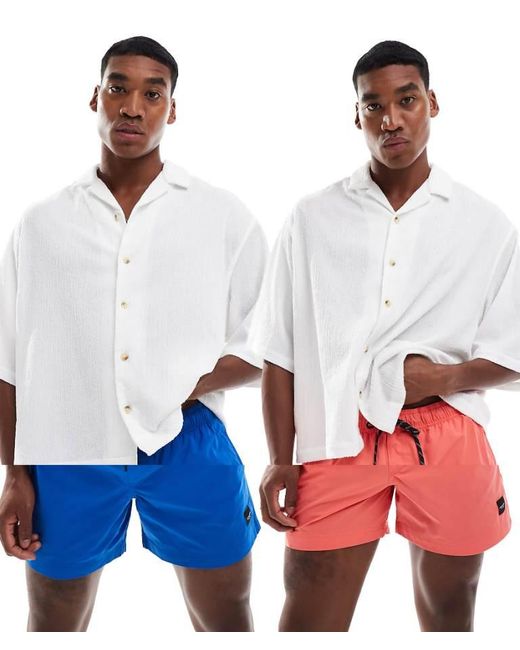 Jack & Jones White 2 Pack Swim Shorts for men