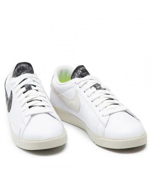 Nike White Blazer Low Se Lace-Up Leather Trainers Da4934 100