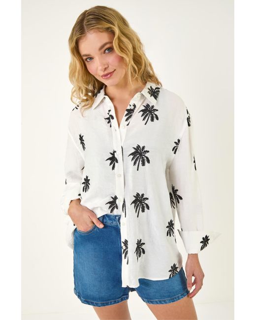 D.u.s.k White Palm Embroidered Shirt