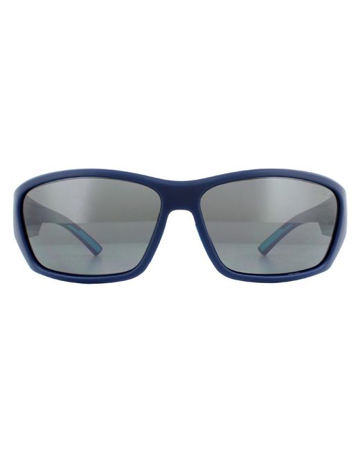 Bolle Blue Rectangle Matte Petrol Hd Polarized Tns Gun Sunglasses for men