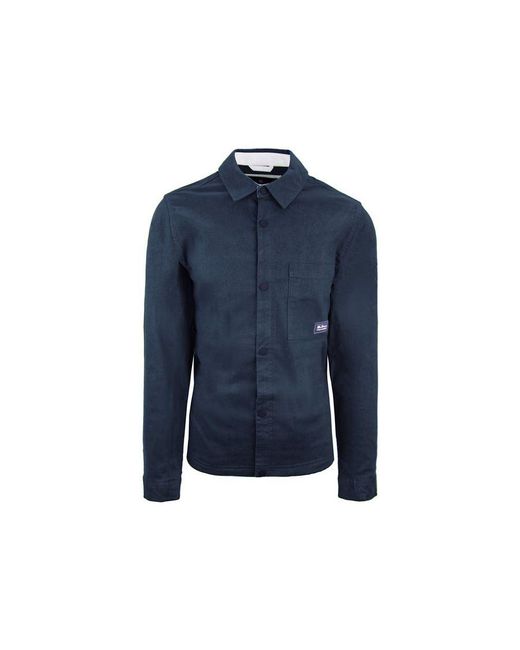 Ben Sherman Blue Trucker Shirt Jacket Cotton for men