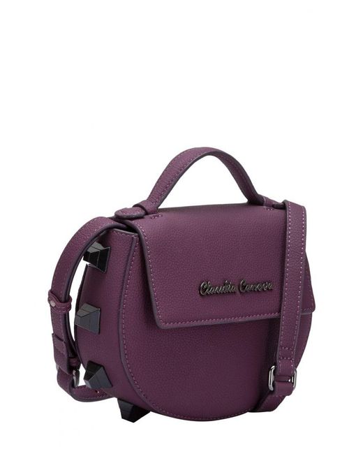 Claudia Canova Purple Chunky Stud Round Cross Body Bag