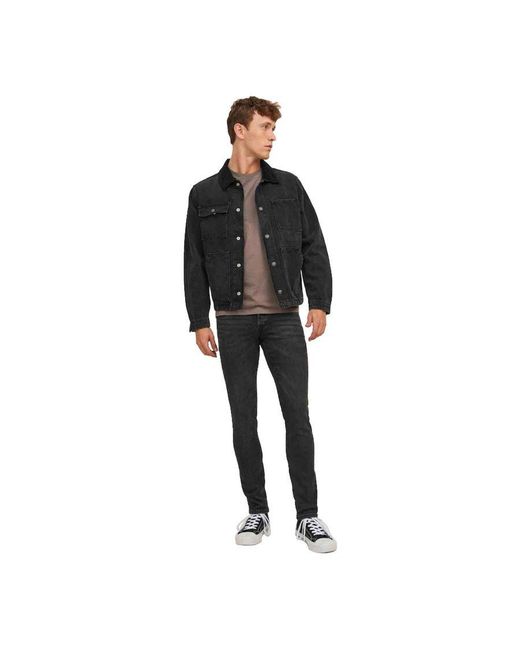 Jack & Jones Black Glenn Original Slim Fit Comfortable Denim Jeans for men