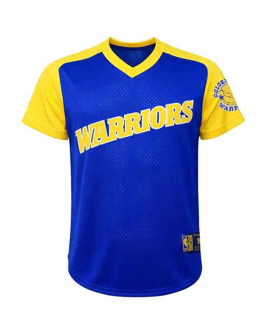 Mitchell & Ness Blue Nba Golden State Warriors Final Seconds Mesh T-Shirt for men