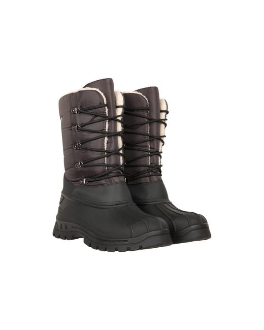 Mountain Warehouse Brown Plough Sherpa Lined Snow Boots for men