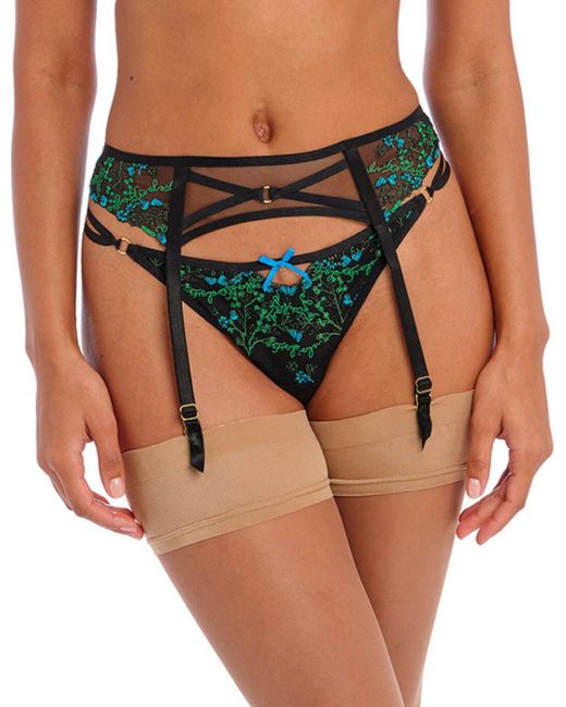 Freya Green Show Off Suspender Belt