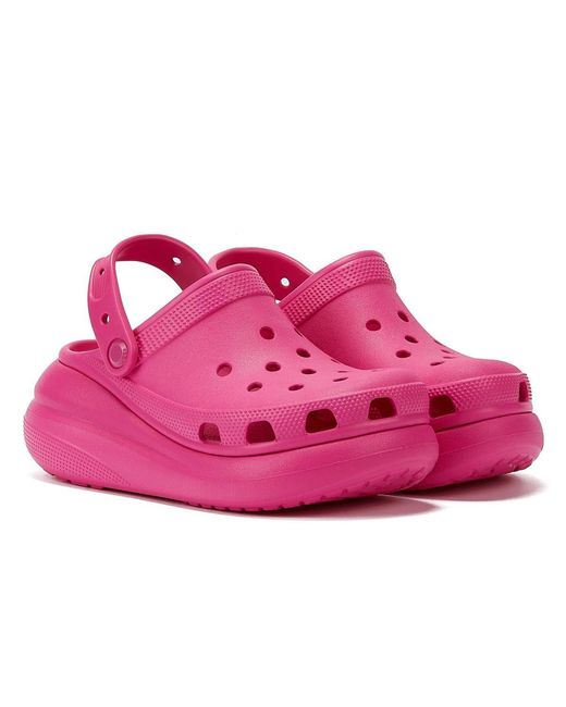 CROCSTM Pink Classic Crush Clog Juice Sandals