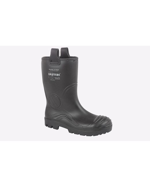Grafters Black Antioch Full Safety Waterproof Rigger Boot for men