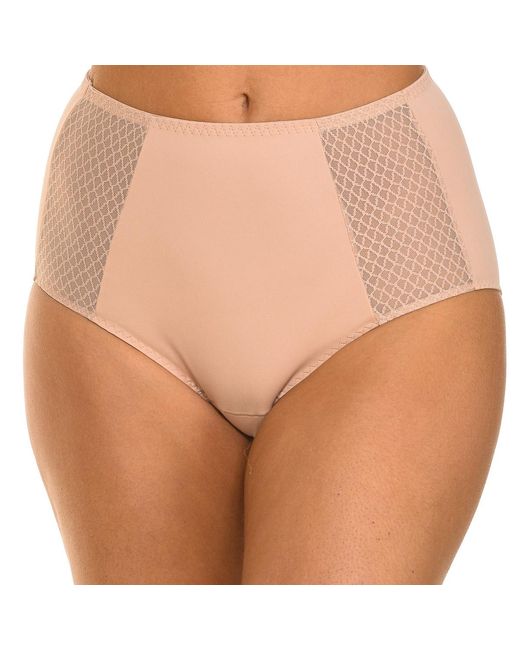 Dim Brown Elastic Fabric Culottes Panties D02Ca