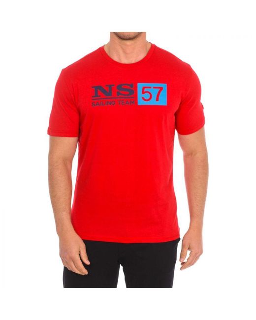 North Sails Red Short Sleeve T-Shirt 9024050 for men