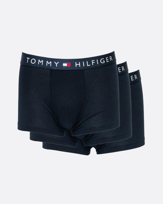Tommy Hilfiger 3p Trunk Boxerondergoed in het Blue voor heren