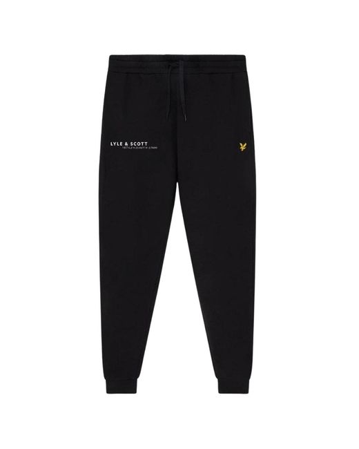 Lyle & Scott Black Co-Ordinate Print Jet Sweat Pants Cashmere for men