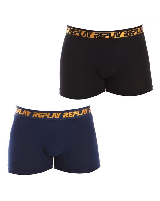 Replay Blue Pack-2 Boxers I101237 for men