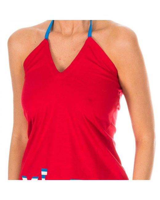 Armand Basi Red Neck-Tied Strap Top Adm0106