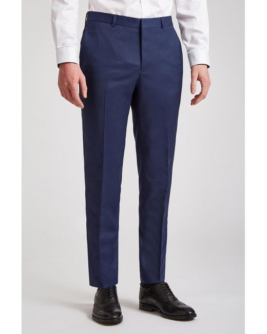 Ted Baker Blue Premium Twill Reg Trs for men