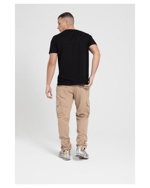 Bench Natural 'Sergei' Regular Fit Cotton Cargo Trousers for men