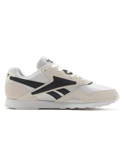 Reebok Gray Classic Nylon Plus Trainers for men