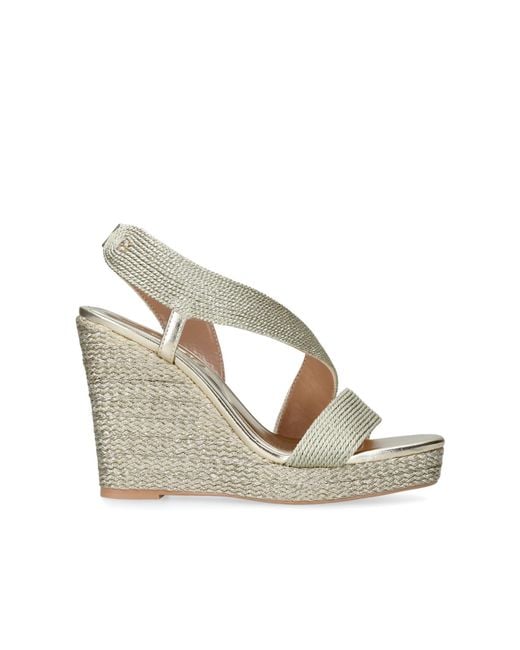 Carvela Kurt Geiger Metallic Gala Wedge 110 Heels