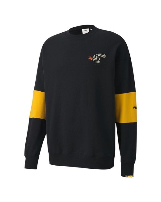 PUMA Blue X Rdet Randomevent Long Sleeve Crew Neck Sweaters 596664 01 Cotton for men