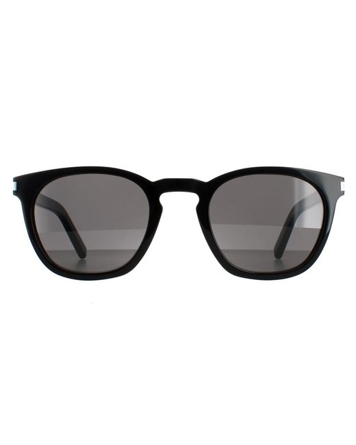 Saint Laurent Black Round Smoke Sl28