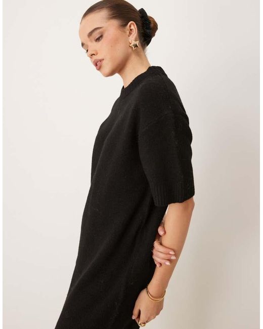Gina Tricot Green Knitted Midaxi T-Shirt Dress