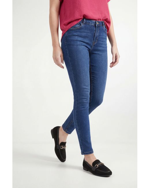 Wallis Blue Erin Faux Suede Snaffle Detail Flat Loafers