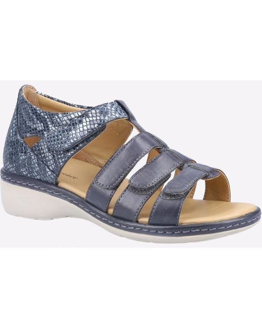 Fleet   Foster Blue Julie Memory Foam Sandals