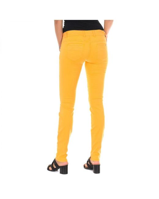 Met Yellow Trousers Chino Pocket