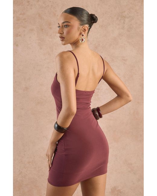Boohoo Purple Strappy Mini Dress