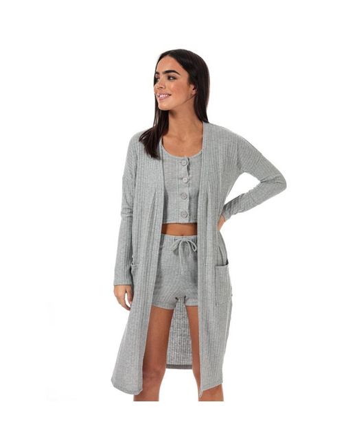 Brave Soul Gray Womenss Lounge Cardigan