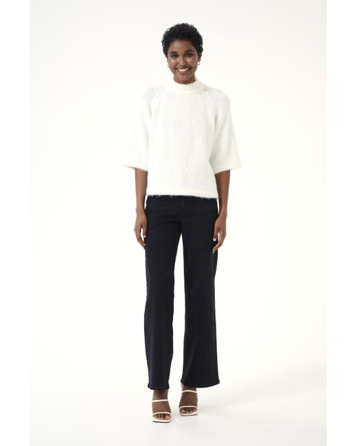 Kaffe Pullover Loose Fit in het White
